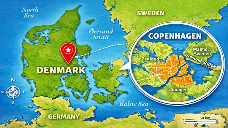 Copenhagen 8 Map of Copenhagen