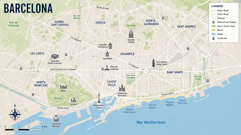 Map of Barcelona