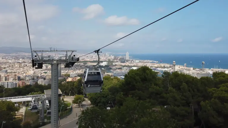 Cable Car ride in Barcelona